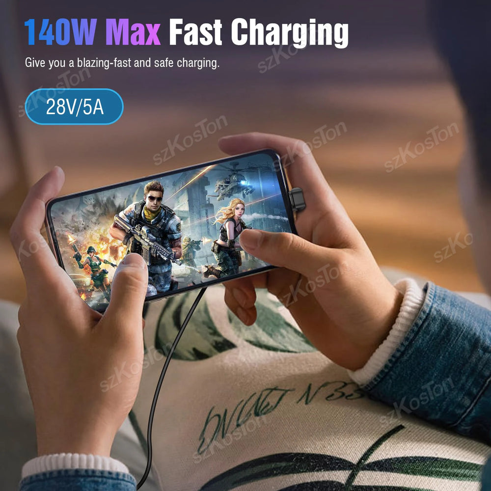 180 Degree USB C Adapter | Fast Charging and Data Extender for Handheld Gaming Consoles detail view