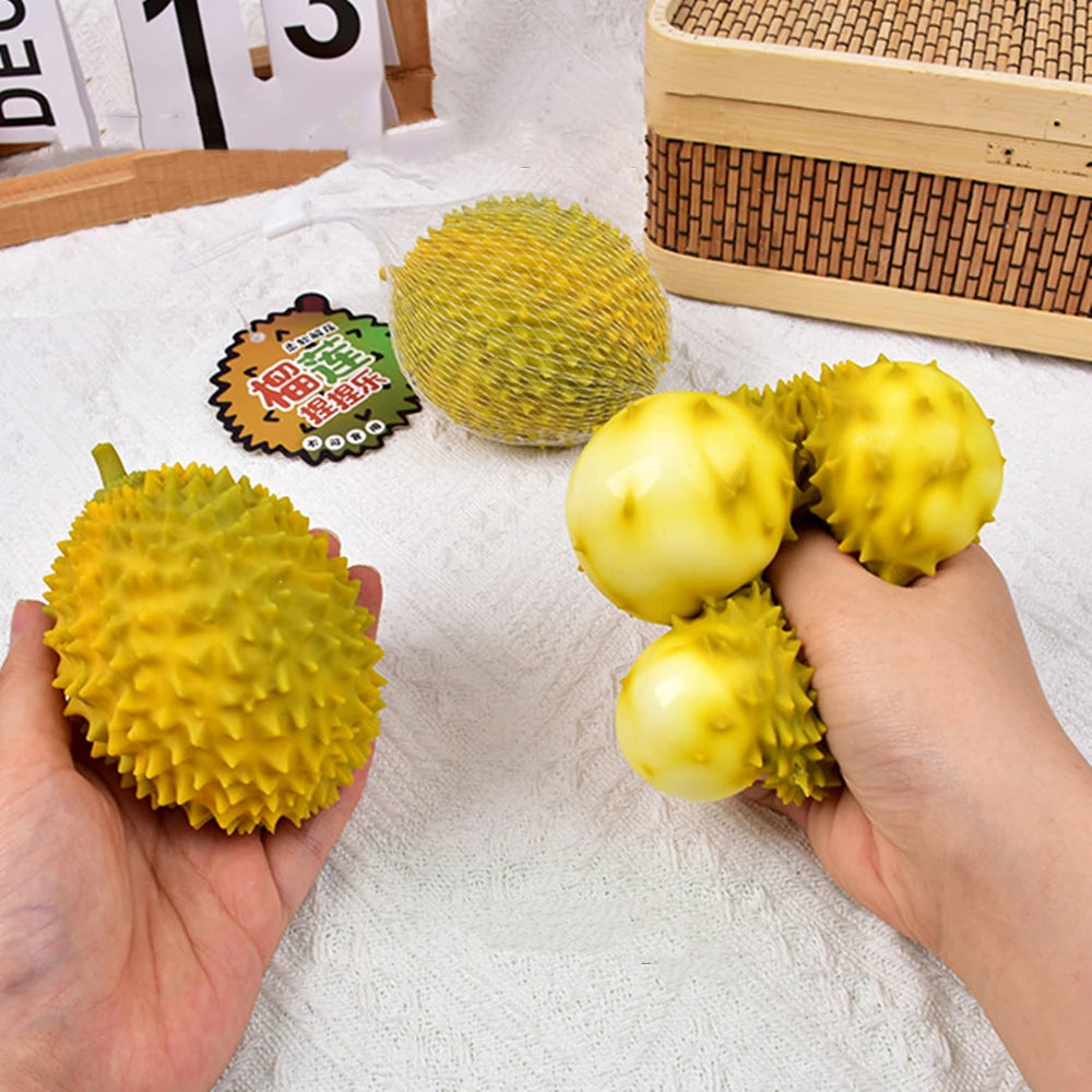 Soft Strawberry Fruit Squishy Toy – Slow Rising Stress Relief for Kids & Adults, Squee close-up view