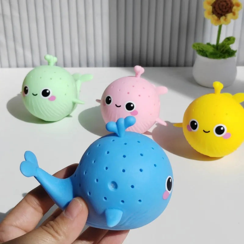 Novelty Squeeze Toy for Stress Relief, Crab, Duck, Whale and Octopus Designs Realistic Bath Toys Spr