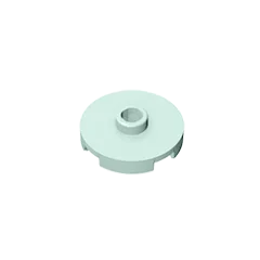 Gobricks GDS-1041 Tile Round 2x2 with Open Stud | Compatible Building Block for DIY Ed close-up view