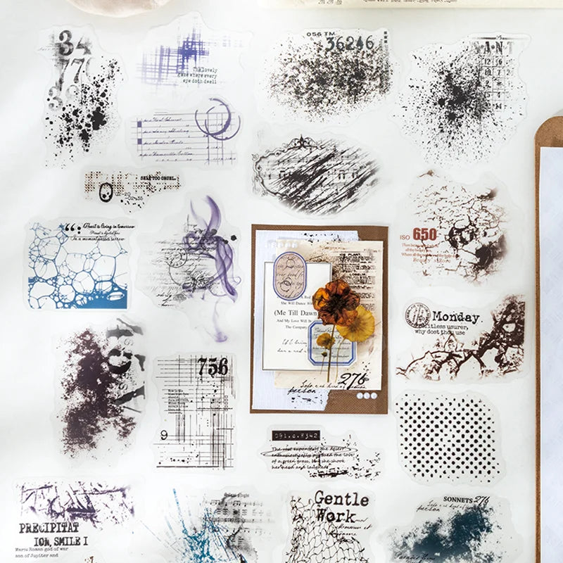 Mr. Paper 100pcs/bag Stacked Pattern Series Notebook Materials Base Large Quantity St alternate view