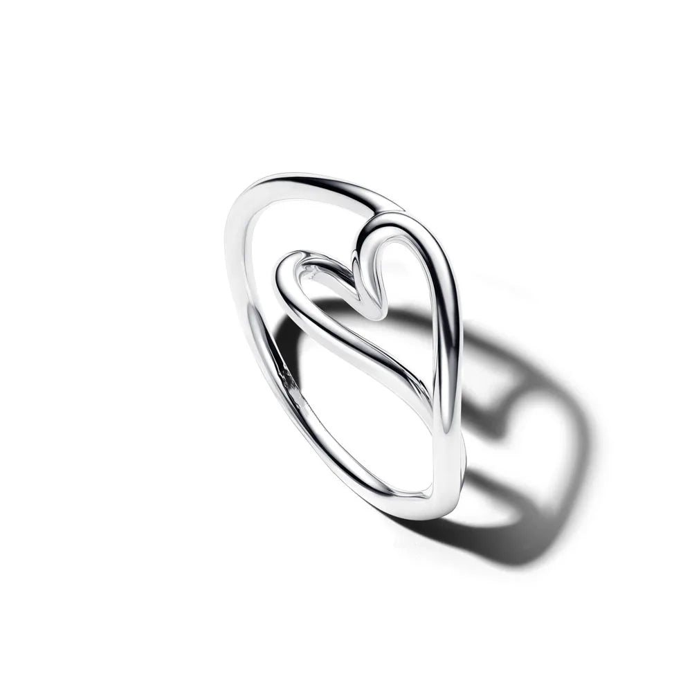 Hot Selling 925 Silver,Heart-shaped,Floral,Butterfly Ring,Size 6 7 8 9,Suitable for Eu close-up view