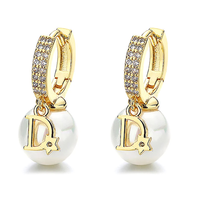 Pearl Hoop Earrings for Women | Light Luxury Fashion Jewelry lifestyle view