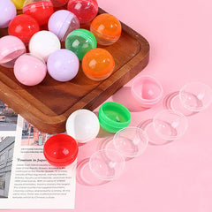 50Pcs Mini 32MM Clear Transparency Plastic Capsule Toy Surprise Ball Tiny Container Making Things Mo