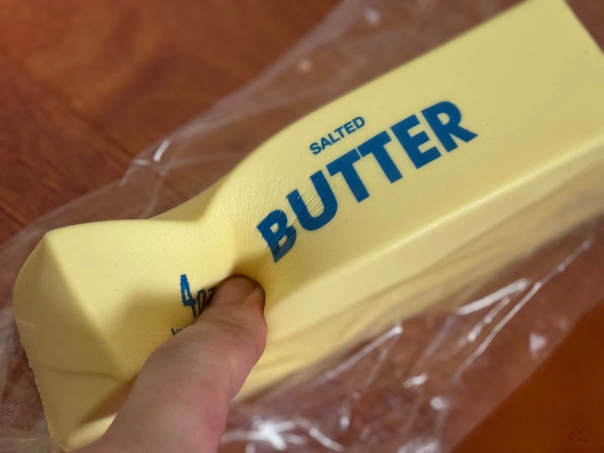 Antistress Butter Stick Squishy | Slow Rising Cheese Stick Prank Toy additional angle