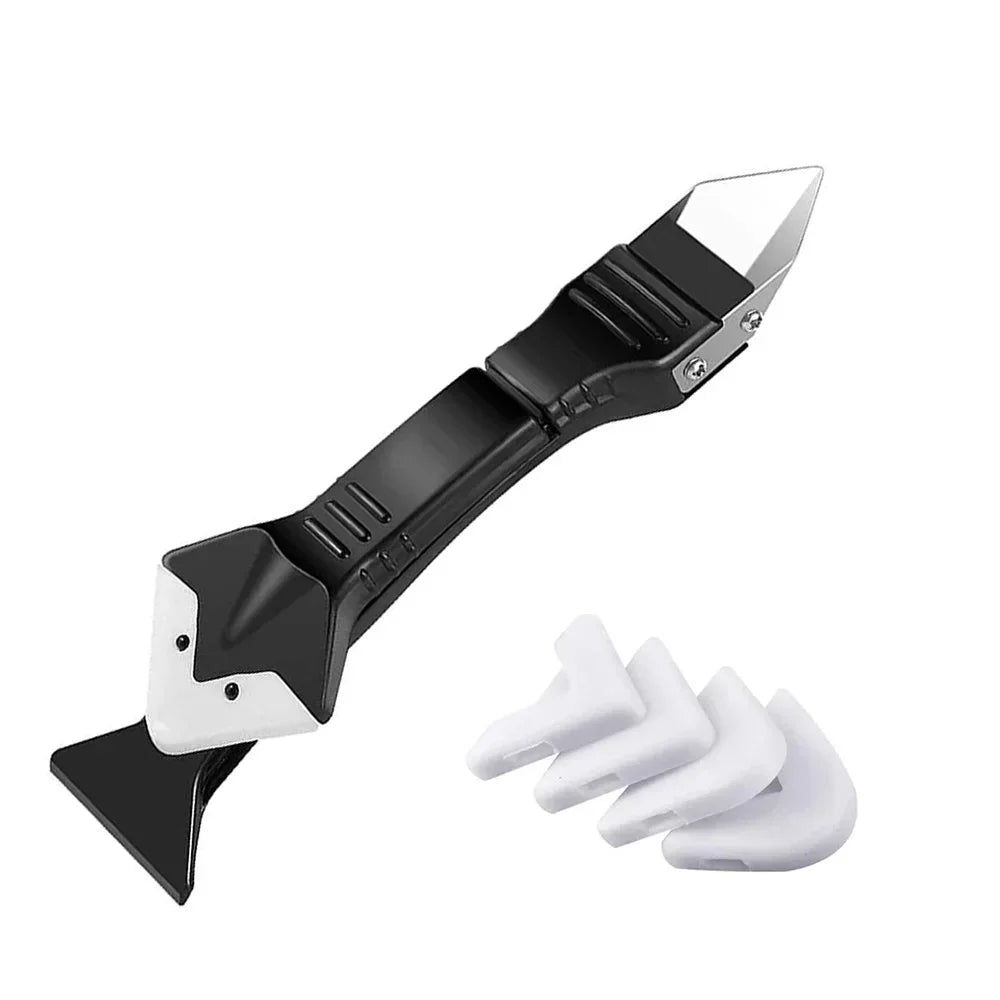 5in1 Silicone Scraper Squeegee Glue Remover Tool Kit | Multifunctional Caulking & G additional angle