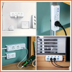 1/2/5/10PCS Self-Adhesive Desktop Socket Fixer Hanging Power Strip Cable Organizer Wall Holder Fixator Removable Wall-Mounted