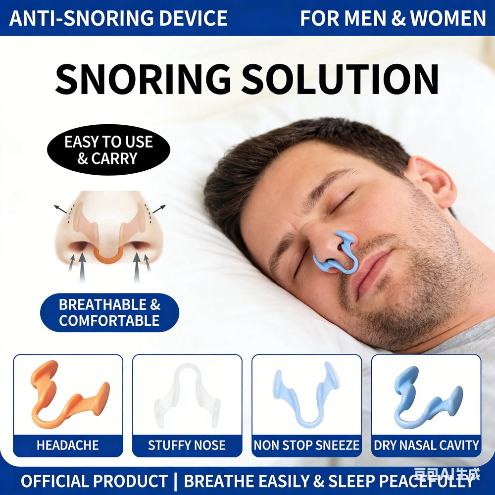 Anti Snoring Clip for Men Women | Silent Snore Stopper Breathing Corrector