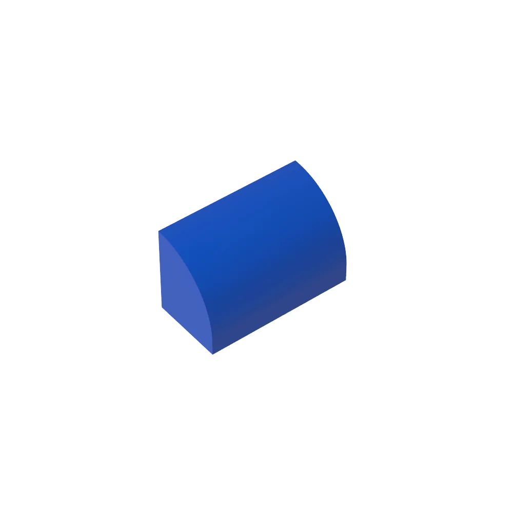 Gobricks GDS-M063 Curved Brick 1 x 2 x 1 No Studs | Compatible Building Block detail view