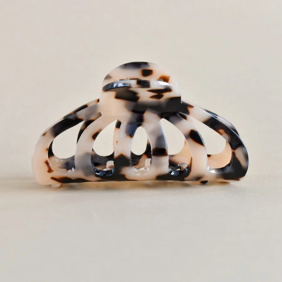 1PC Women's Acetate Hollow Claw Premium Hair Accessories Back Head Bun Shark Clip Non-Slip Hair Clip Holiday Gift Casual
