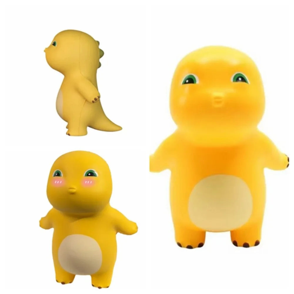 Funny Kiss Milk Dinosaur figure Cute Yellow Nailong Squeeze Toys kawaii Model Doll additional angle