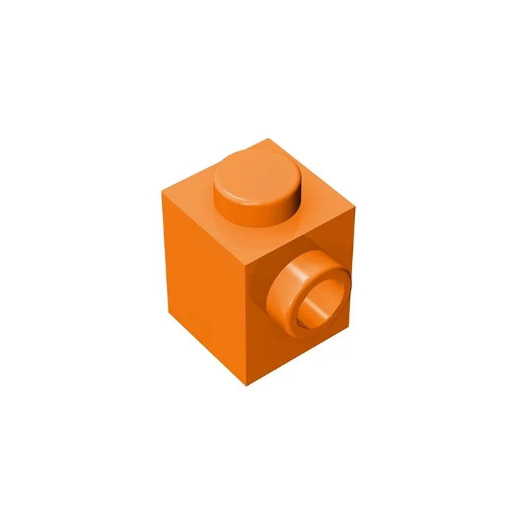 Gobricks GDS-635 BRICK 1X1 W. 1 KNOB | Single Side Bump Building Block Compatible wit alternate view