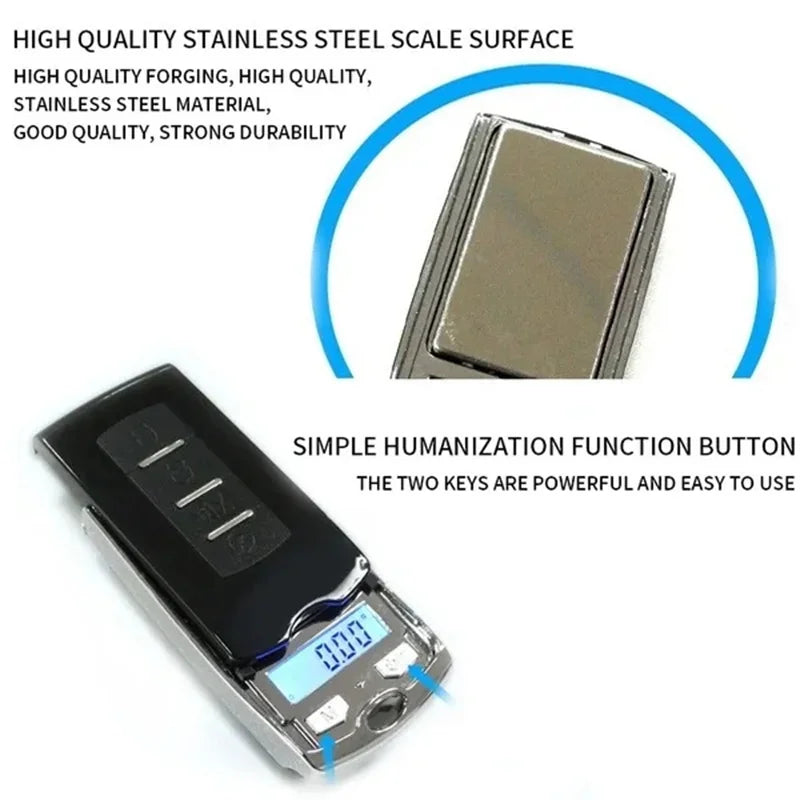 Mini Pocket Digital Scale 100g/200g | Portable Precision Weighing with LCD Backlit Di lifestyle view