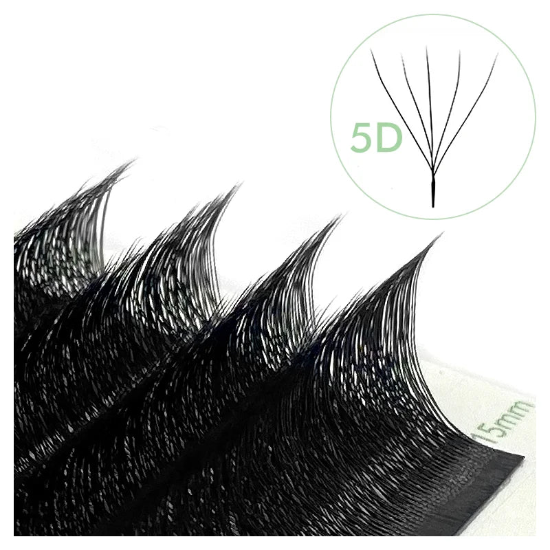 NATUHANA W Shape Eyelashes Extensions 3D 4D 5D 6D W Shaped Brown Black Clover Hand Made detail view