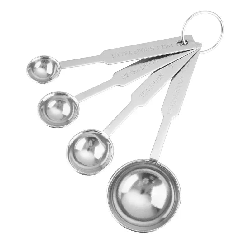 Stainless Steel Measuring Spoon Set 4-Piece | Stackable Kitchen Scoops alternate view