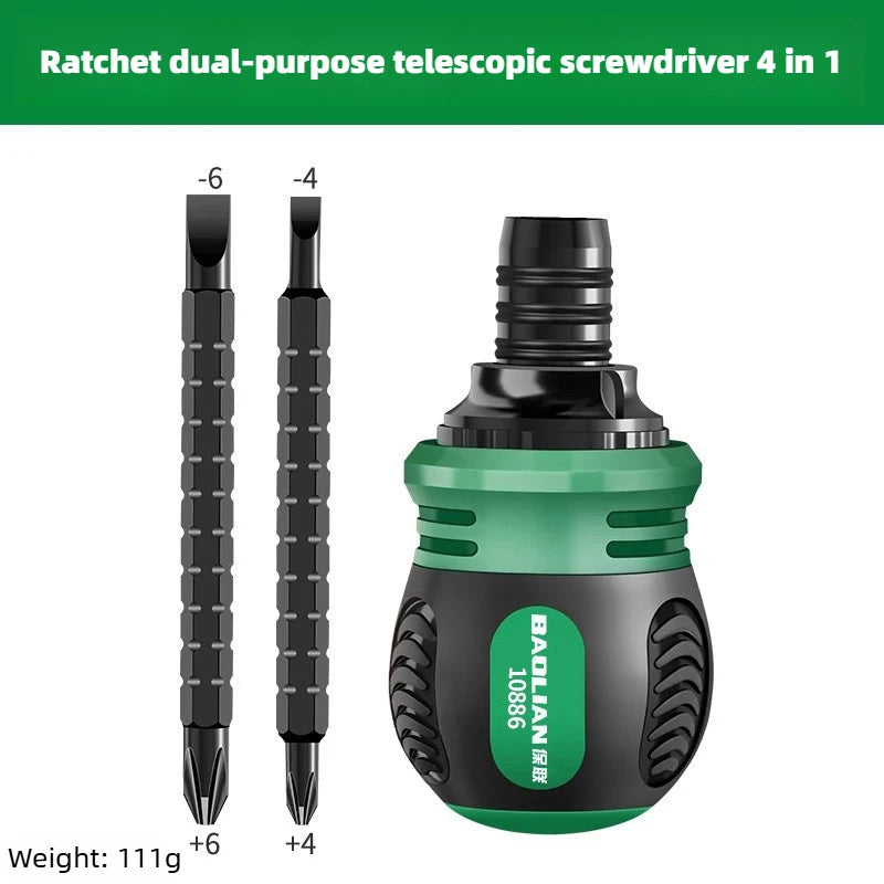 Ratchet Screwdriver Set with Multifunctional Adjustable Bits | Precision Hand Tool Kit close-up view