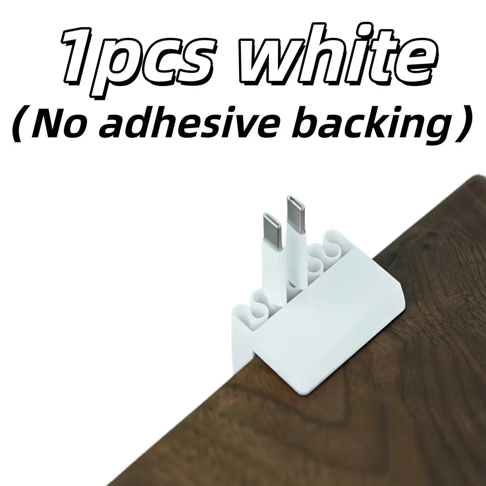 1pcs 3D Printed Desk Cable Organizer Clip – Multi-Slot USB Cord Holder, Edge Management, detail view