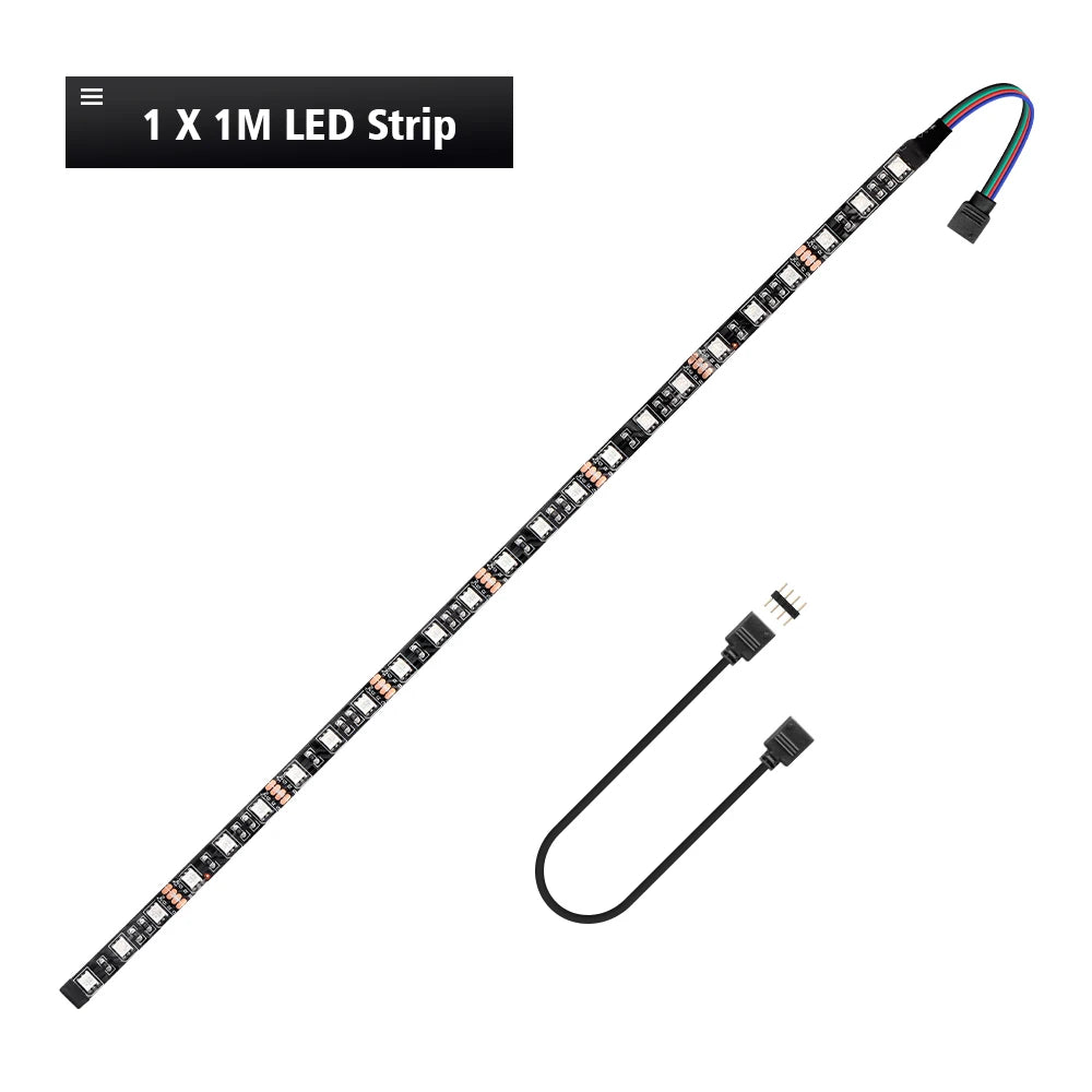 RGB Gaming LED Strip Light 1 to 2/3 Splitter Kit | For 12V Aura Sync Motherboard alternate view