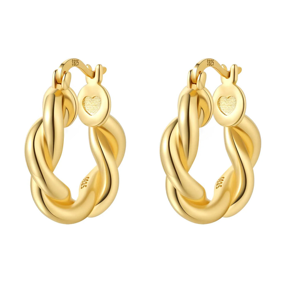 Original 925 Sterling Silver Planet Starlight Earrings Fashion 18K Gold Hoop Earring lifestyle view