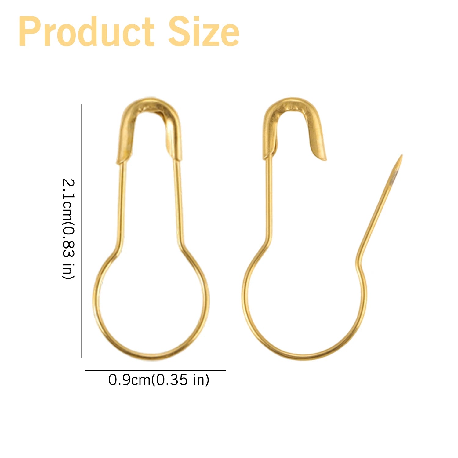 100/1000pcs Metal Needle Crochet Hook Accessories Pumpkin Safety Needle Lock Knitting close-up view