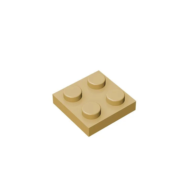 Gobricks Plate 2 x 2 Building Block | Compatible with Lego 3022 additional angle