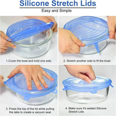 Silicone Stretch Lid Kitchen Accessories Can Be Reused Food Cover Plastic Wrap Cover F close-up view
