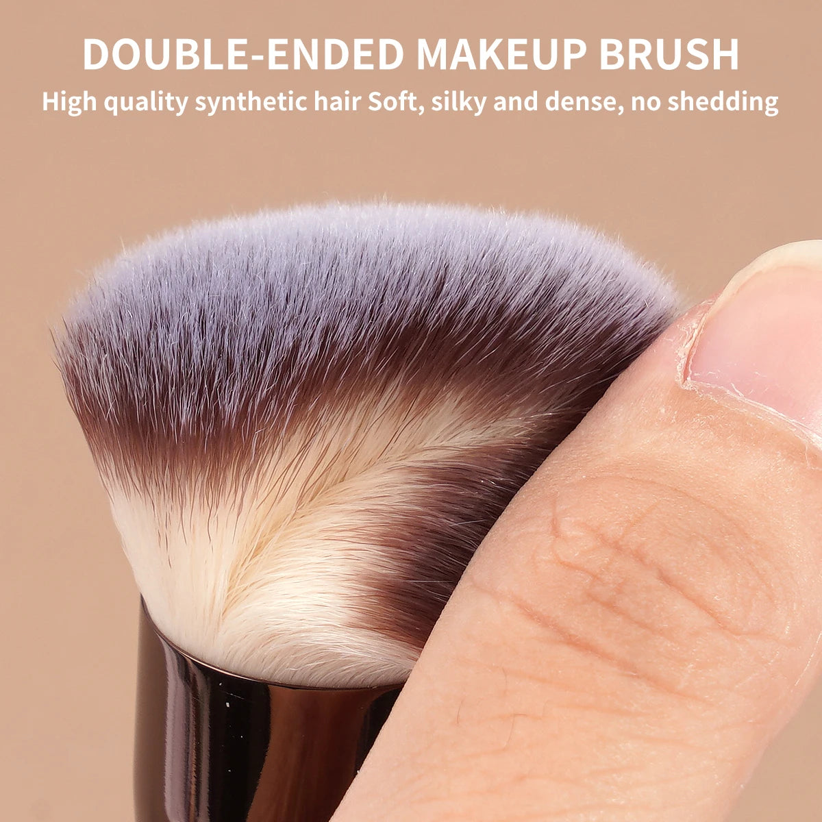 MAANGE Double Ended Foundation Brush | Contour and Blush Makeup Brush close-up view