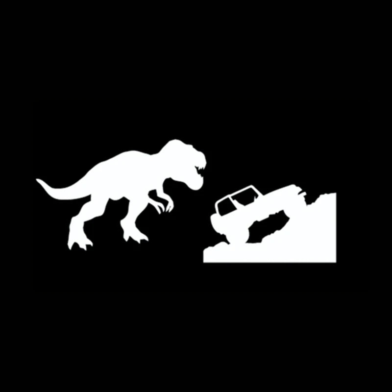 T-Rex Dinosaur Car Sticker | Jeep Window Decal for Laptop and Car Decoration alternate view