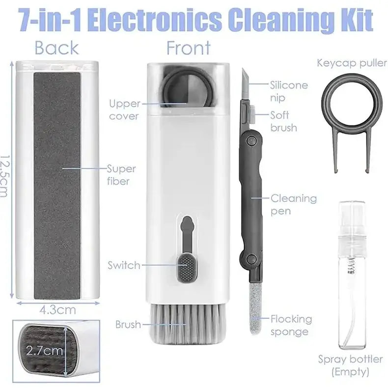 7-in-1 Computer Keyboard Cleaner Brush Kit Earphone Cleaning Pen additional angle