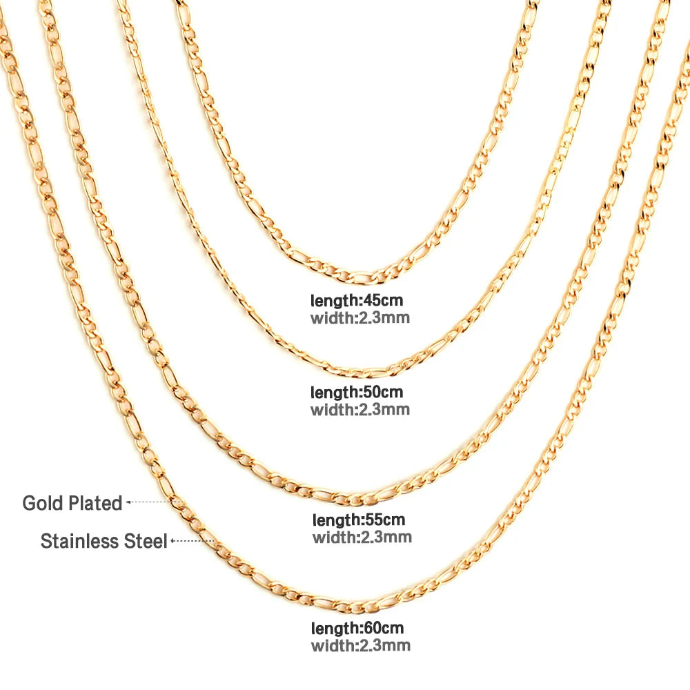 ASONSTEEL Stainless Steel Cuban Link Chain Necklace | Gold Unisex Trendy Jewelry close-up view