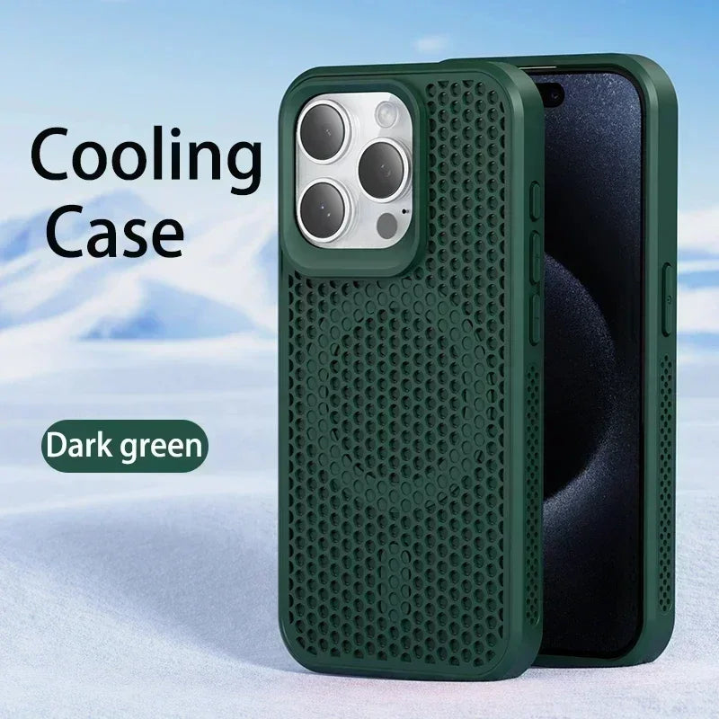 Cooling Heat Dissipation Phone Case For iPhone 17 18 16 15 14 13 12 11 Pro Max Breath alternate view