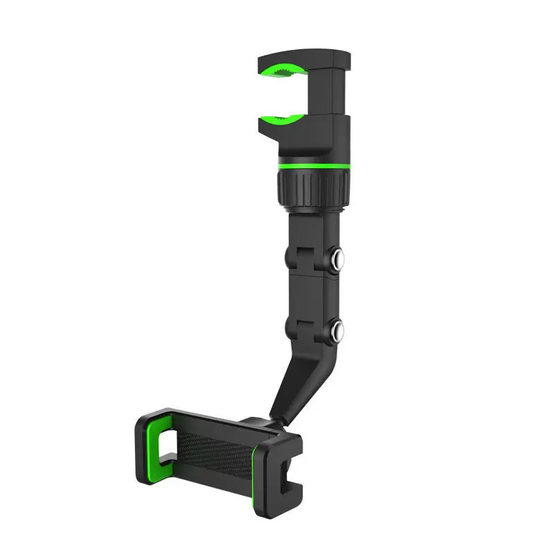 Car Rearview Mirror Phone Bracket Telescopic Quick Release