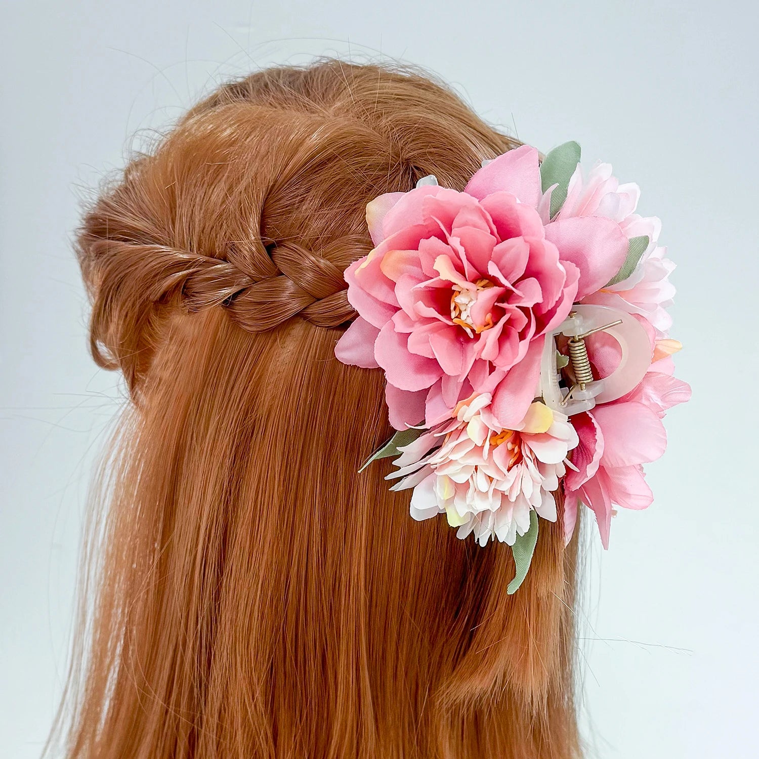 Girls Flower Hair Claw Clips Wedding Headdress For Bridal Bridesmaid Party Flower Hai lifestyle view