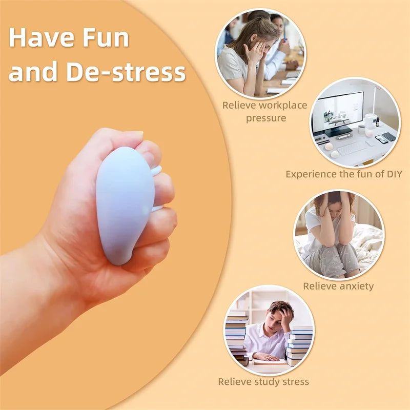 Squishy Stress Balls Rainbow Glutinous Ball Shapeable Vacuum Fidget Toy | Party Favors close-up view