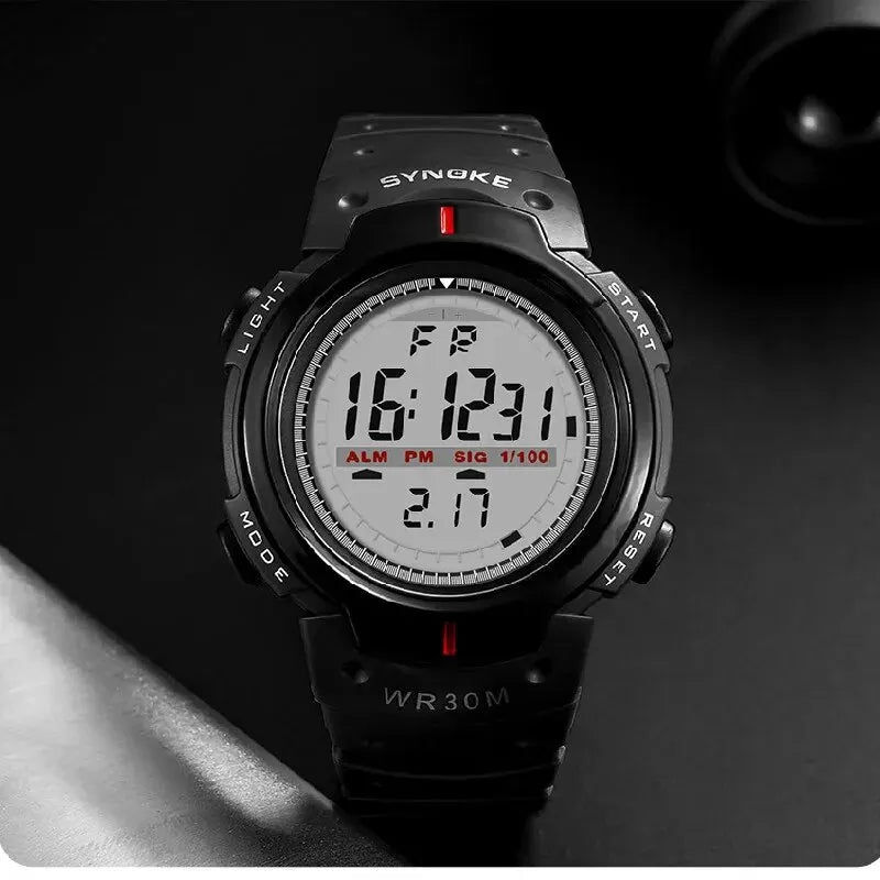 SYNOKE Men Electronic Watch Sports For Men Waterproof Luminous Multi Function Outdoor lifestyle view