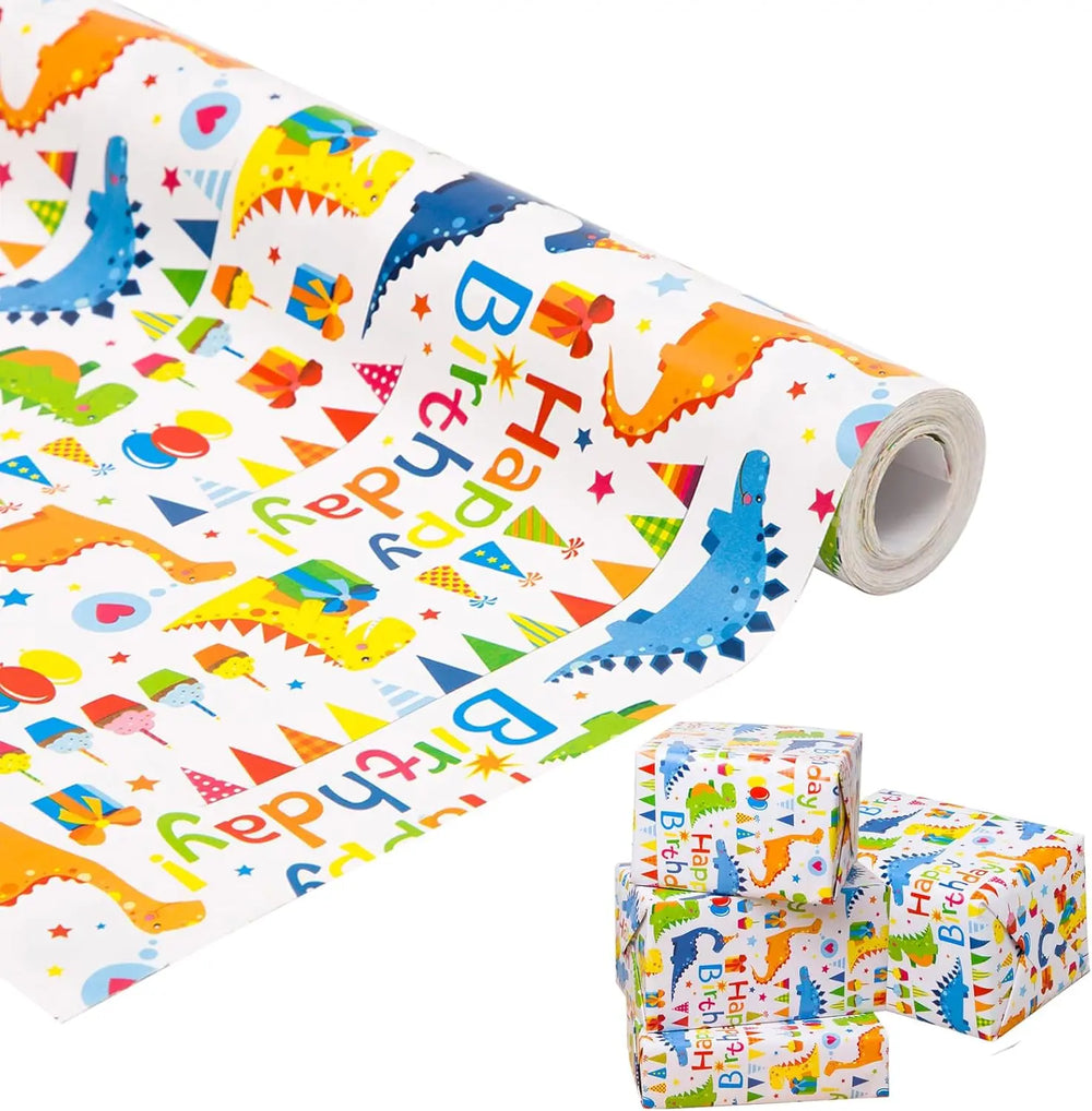 1 Roll 17 Inch X 32.8 Feet Birthday Wrapping Paper,Birthday Gift Wrapping Paper,Wrapping Paper Roll-
