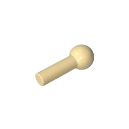 Gobricks Bar 1L with Tow Ball | Compatible Building Block Technical Parts detail view