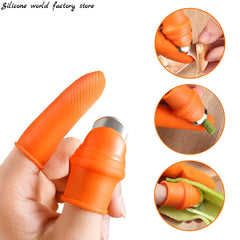 Silicone world 1 Set Silicone Finger Protector With Blade Fruits Vegetable Thumb Knife Finger Guard
