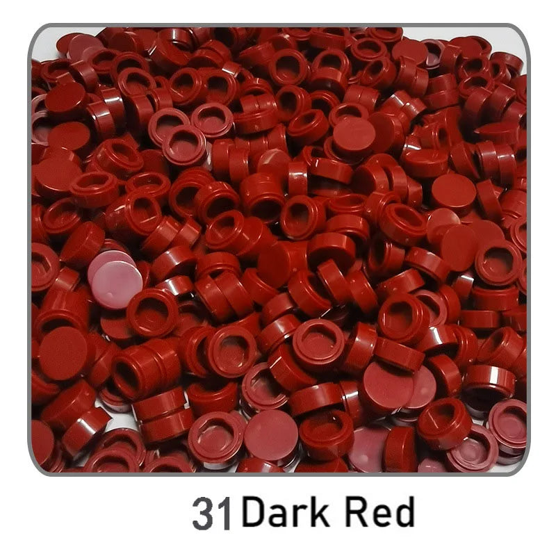 1000Pcs Tile 1x1 Round Building Blocks | 52 Color DIY Educational Creative Toy Set detail view