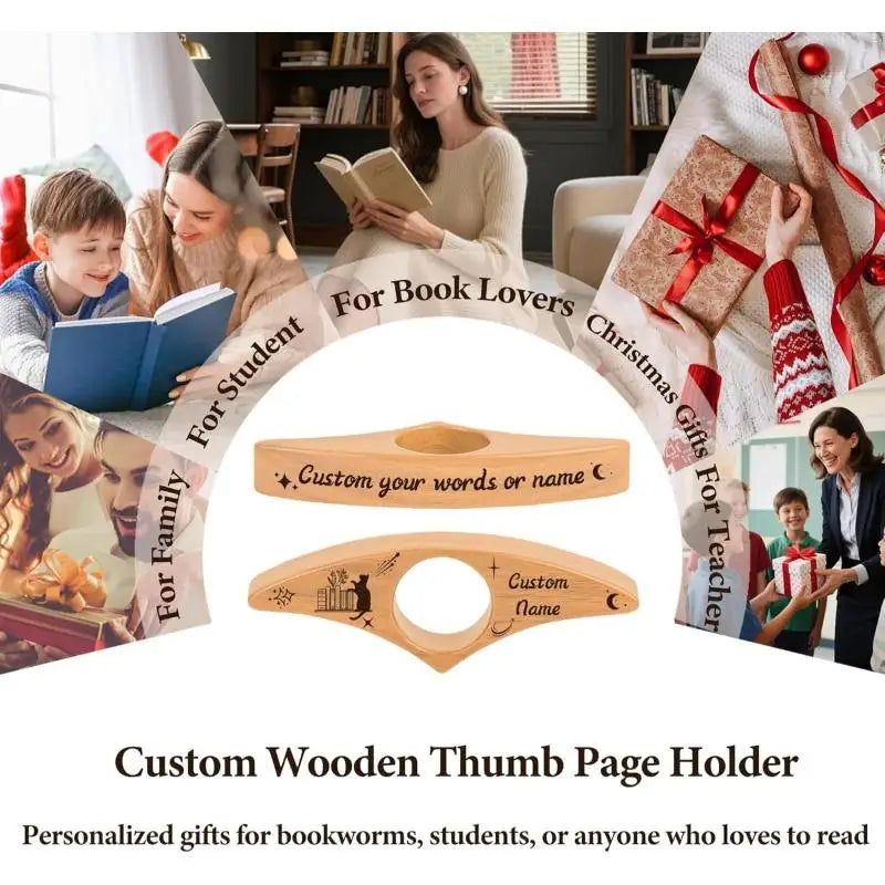 Personalized Book Page Holder, Custom Thumb Book Page Holder for Reading, Bookish G additional angle