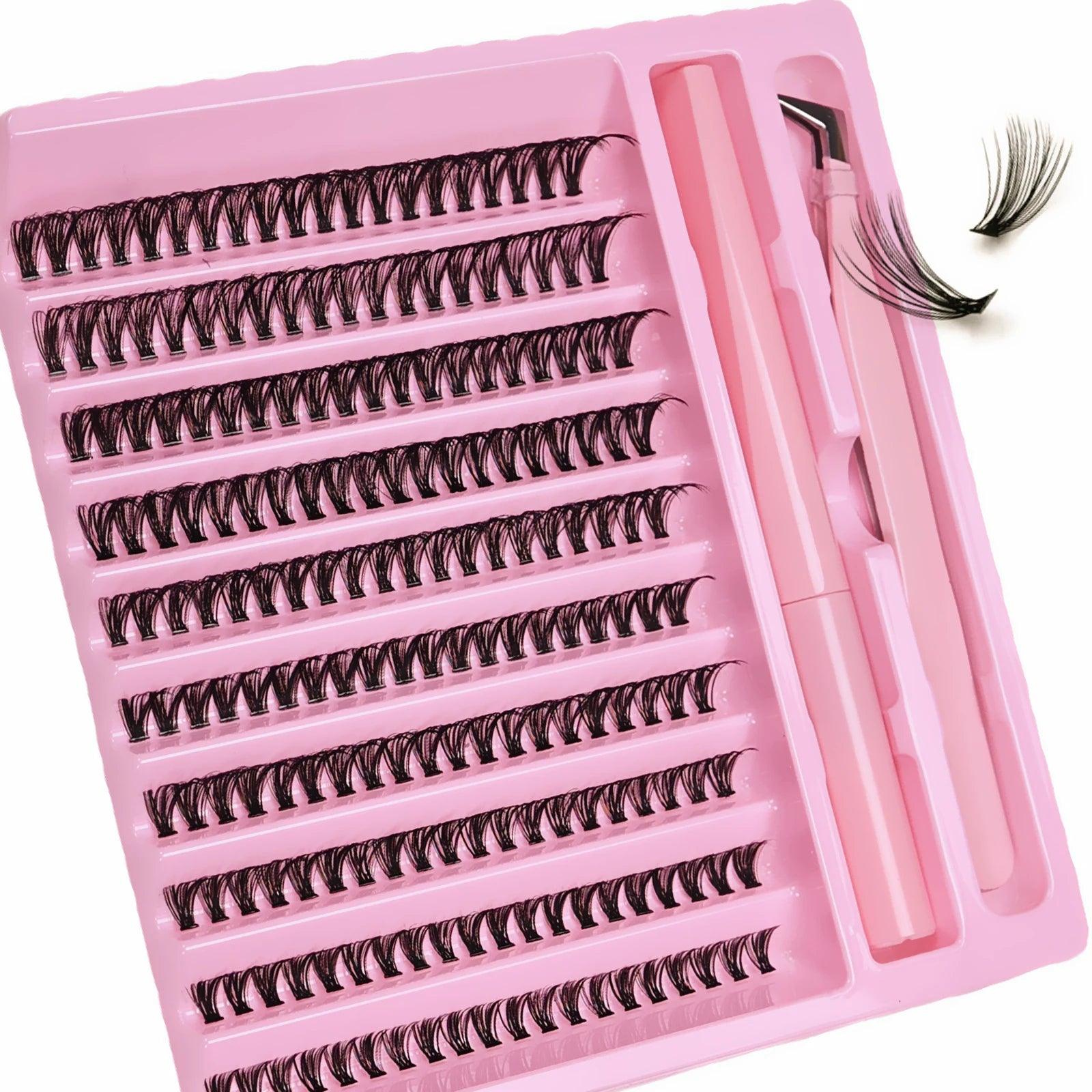DIY Lash Extension Kit 200pcs Lash Clusters With Bond Lashes Kit Cluster Lashes D Cur alternate view