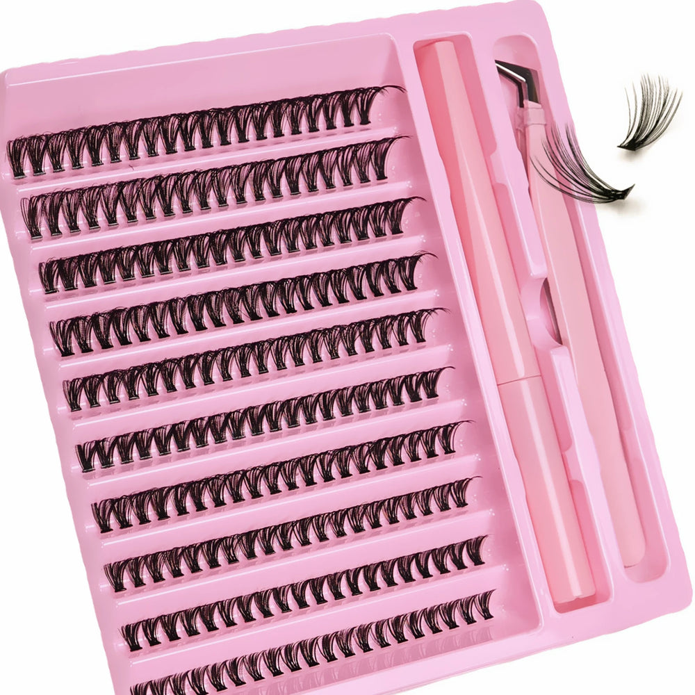 DIY Lash Extension Kit 200pcs Lash Clusters With Bond Lashes Kit Cluster Lashes D Cur alternate view