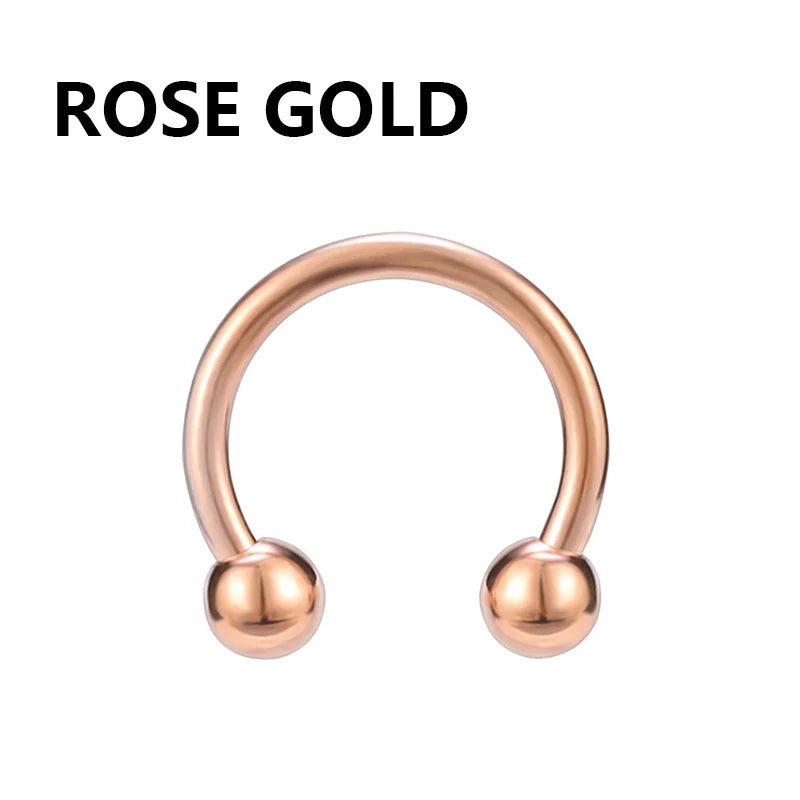 1PC Stainless Steel Helix Piercing Eyebrow Lip Labret Rings Stud Earring 6/8/10mm Tra lifestyle view
