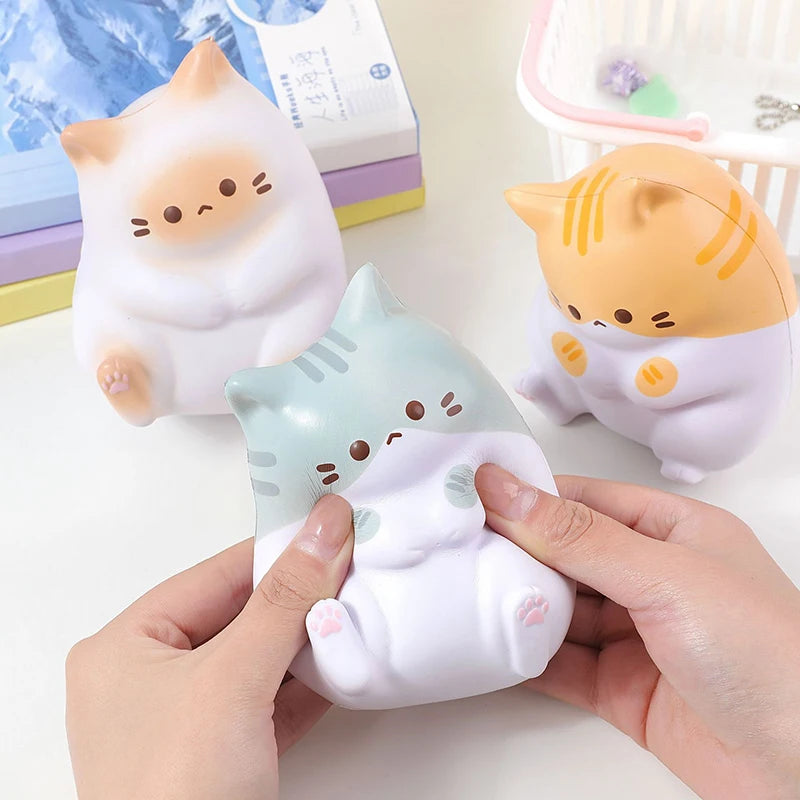 Cat Stress Relief Squishy Toy | Slow Rising PU Squeeze Antistress Ball lifestyle view