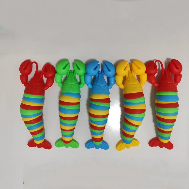 Colorful Slug lobsterToy Articulated Flexible 3D Slug Fidget Toy All Ages Relief Anti lifestyle view