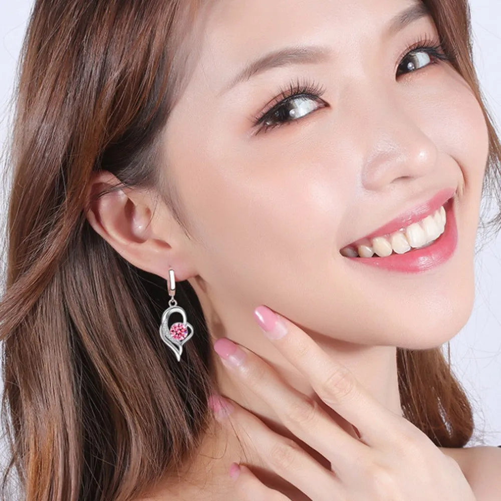 925 Sterling Silver New Woman Fashion Jewelry High Quality Blue Pink White Purple Cry lifestyle view