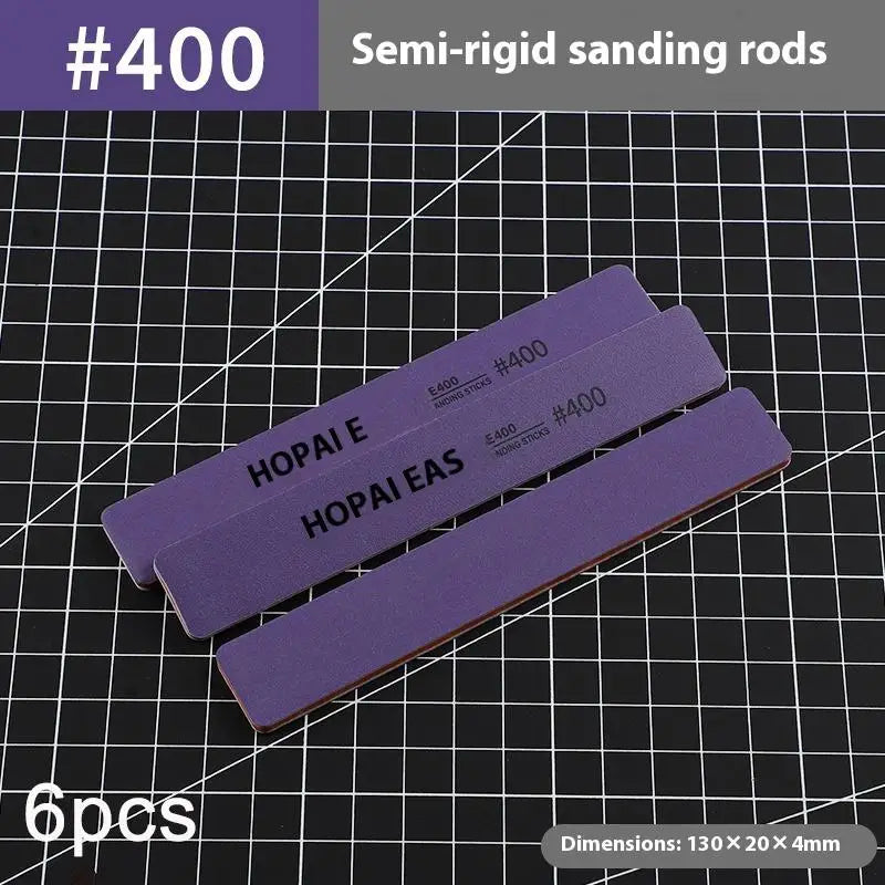 6pcs DIY Model Sanding Sticks Set | Semi-Rigid Polishing Rods for Plastic Models lifestyle view