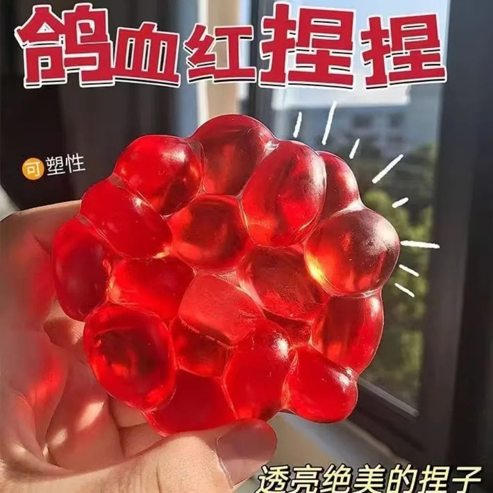 Crunchy Stress Ball Gem Squishy Toy Colorful Stress Relief Toy for Kids Adults Autism Hy detail view