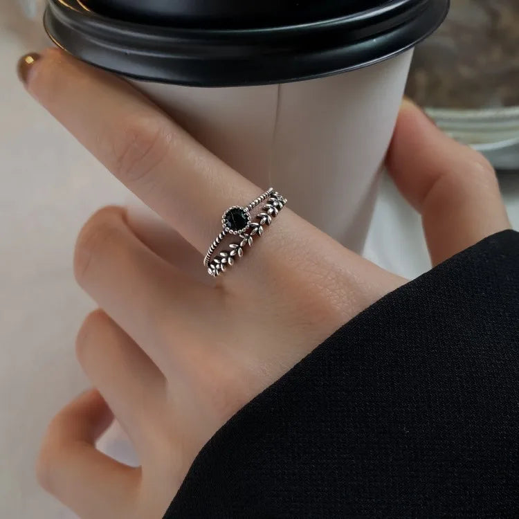 VENTFILLE 925 Sterling Silver Irregular Ring for Women Geometry Versatile Minimalism alternate view