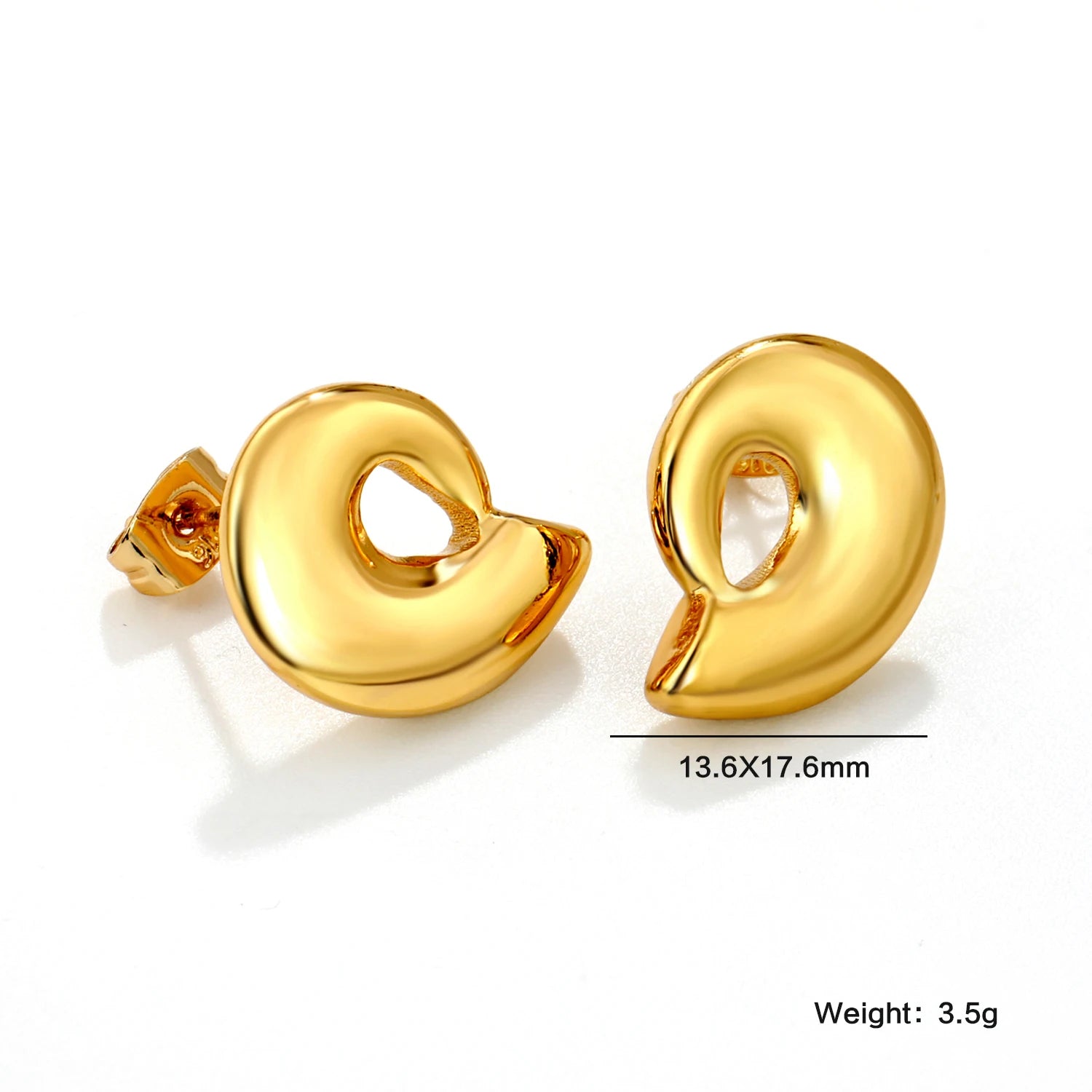 LUXUKISSKIDS Fairy Flower Earrings Stud | Gold-Plated Stainless Steel Piercing Jewelr alternate view